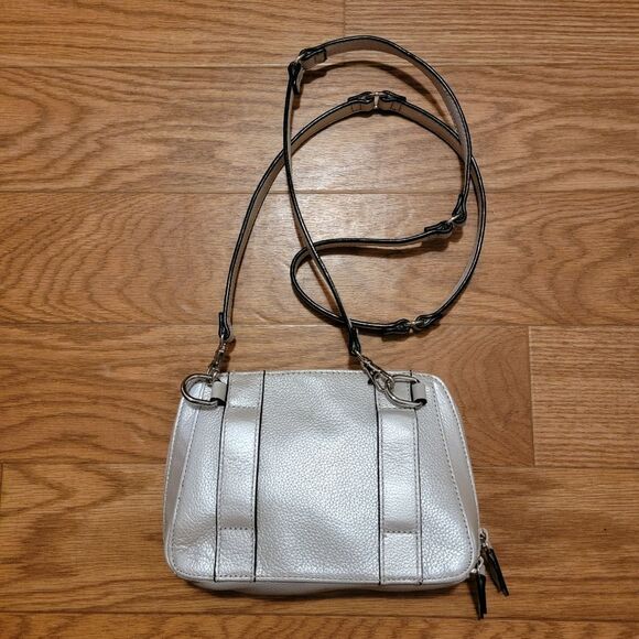 Tignanello Handbags - Tignanello Metallic Silver Convertible Crossbody Bag